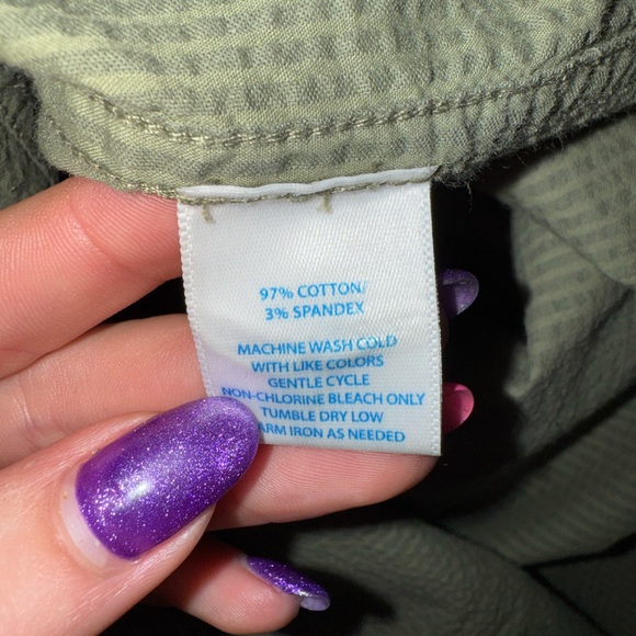 Southern Tide Popover‎ Seersucker Button Up Green T-Shirt Dress- Size Medium - Picture 12 of 12